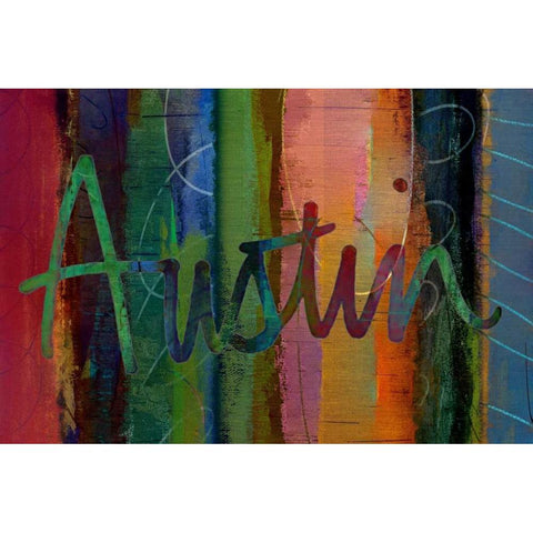 Abstract Austin White Modern Wood Framed Art Print by Jasper, Sisa