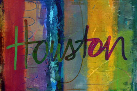 Abstract Houston Black Ornate Wood Framed Art Print with Double Matting by Jasper, Sisa