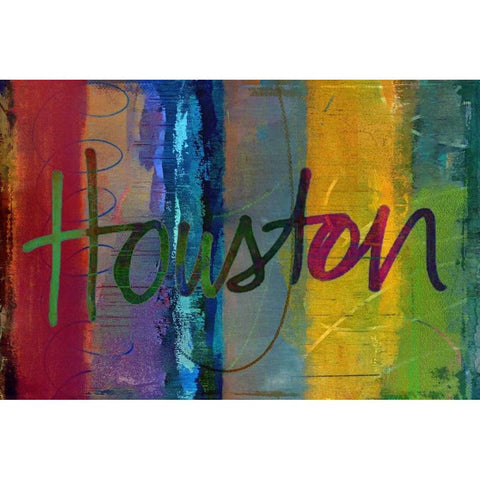 Abstract Houston White Modern Wood Framed Art Print by Jasper, Sisa