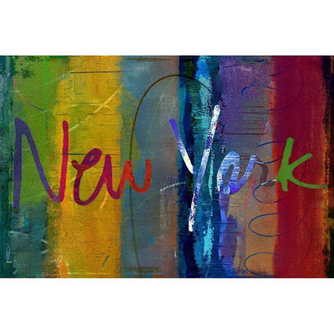 Abstract New York White Modern Wood Framed Art Print by Jasper, Sisa