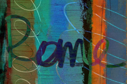 Abstract Rome White Modern Wood Framed Art Print with Double Matting by Jasper, Sisa