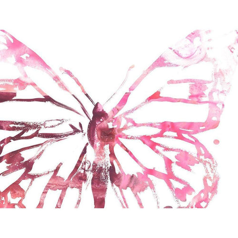 Butterfly Imprint II White Modern Wood Framed Art Print by Vess, June Erica