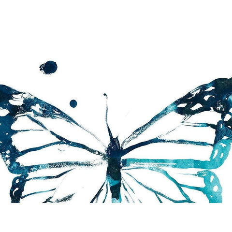 Butterfly Imprint III Black Modern Wood Framed Art Print with Double Matting by Vess, June Erica