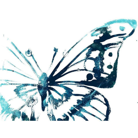 Butterfly Imprint V Black Modern Wood Framed Art Print with Double Matting by Vess, June Erica