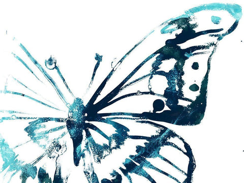 Butterfly Imprint V Black Ornate Wood Framed Art Print with Double Matting by Vess, June Erica