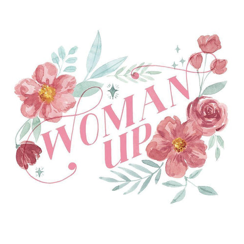 Woman Up I Black Ornate Wood Framed Art Print with Double Matting by Popp, Grace