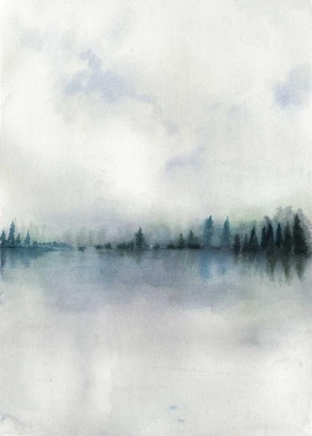 Horizon Whisper I Black Ornate Wood Framed Art Print with Double Matting by Popp, Grace