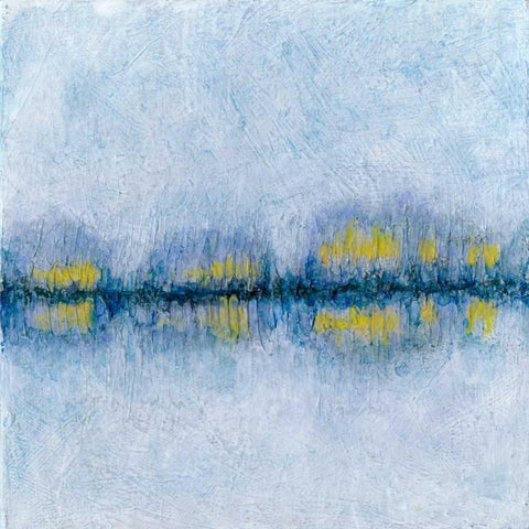 Across the Way II Black Modern Wood Framed Art Print with Double Matting by Stramel, Renee W.