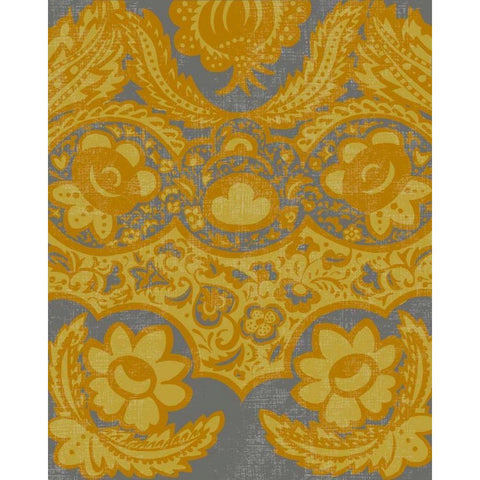 Graphic Damask III White Modern Wood Framed Art Print by Zarris, Chariklia