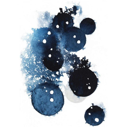 Blue Galaxy II Black Modern Wood Framed Art Print with Double Matting by Popp, Grace