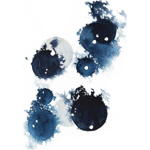 Blue Galaxy III White Modern Wood Framed Art Print by Popp, Grace