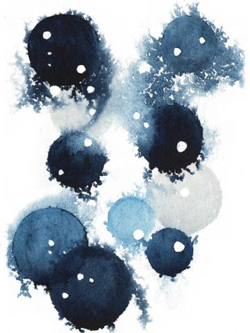 Blue Galaxy IV Black Ornate Wood Framed Art Print with Double Matting by Popp, Grace