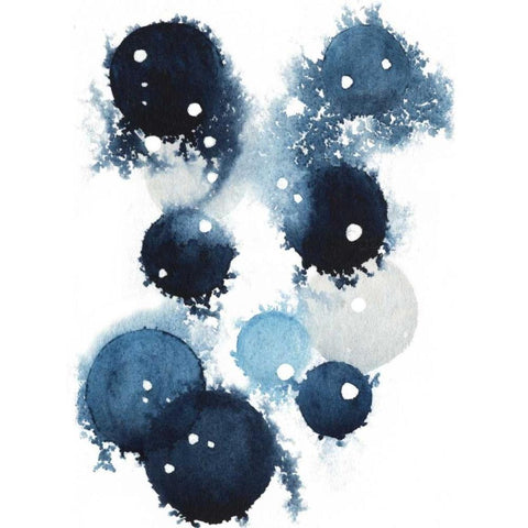 Blue Galaxy IV Black Modern Wood Framed Art Print by Popp, Grace