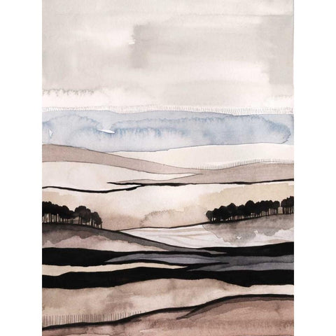 Watercolor Strata II Black Modern Wood Framed Art Print by Popp, Grace