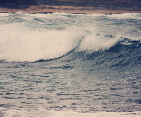 Ocean Wave 1 White Modern Wood Framed Art Print with Double Matting by Coomes, Sylvia