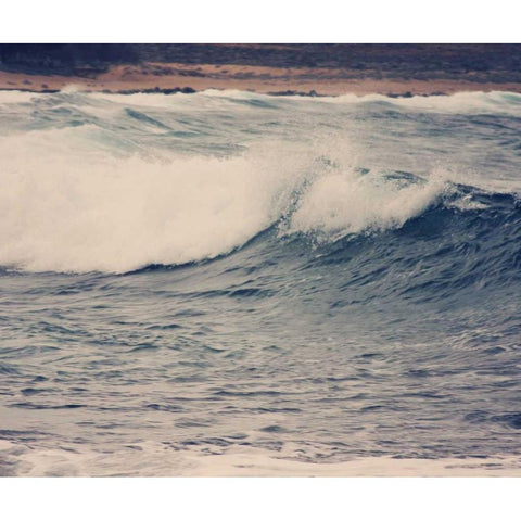 Ocean Wave 1 Black Modern Wood Framed Art Print by Coomes, Sylvia