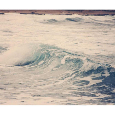 Ocean Wave 2 White Modern Wood Framed Art Print by Coomes, Sylvia