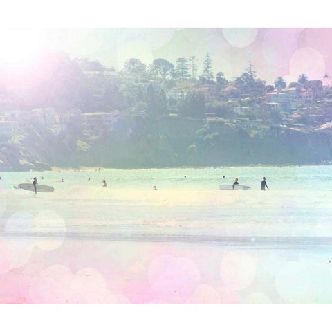 Surfin 3 Gold Ornate Wood Framed Art Print with Double Matting by Coomes, Sylvia