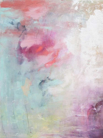 Pastel Terrain I White Modern Wood Framed Art Print with Double Matting by Contacessi, Julia