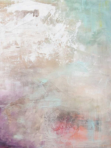 Pastel Terrain II White Modern Wood Framed Art Print with Double Matting by Contacessi, Julia