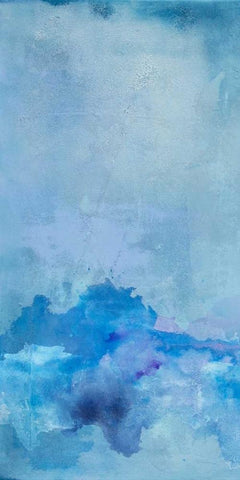 Cloud Break I White Modern Wood Framed Art Print with Double Matting by Contacessi, Julia