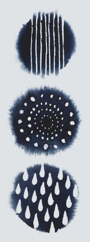 2-Up Circular Trilogy I White Modern Wood Framed Art Print with Double Matting by Popp, Grace