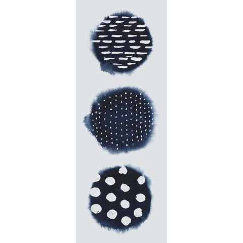 2-Up Circular Trilogy II Black Modern Wood Framed Art Print by Popp, Grace