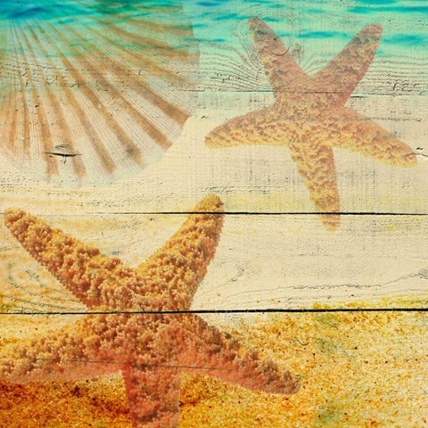 On Sandy Beach I Black Ornate Wood Framed Art Print with Double Matting by Orlov, Irena