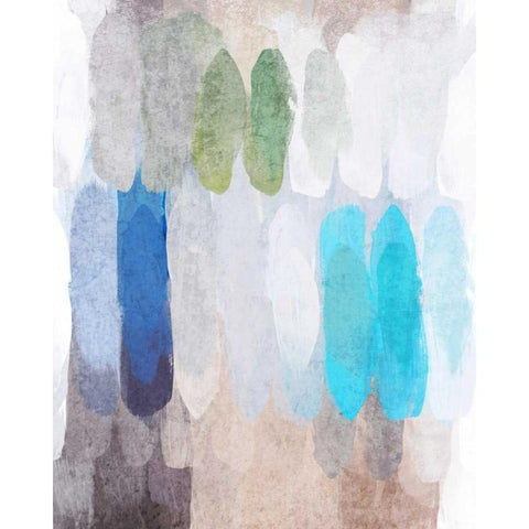 Abstract the Blues I White Modern Wood Framed Art Print by Orlov, Irena