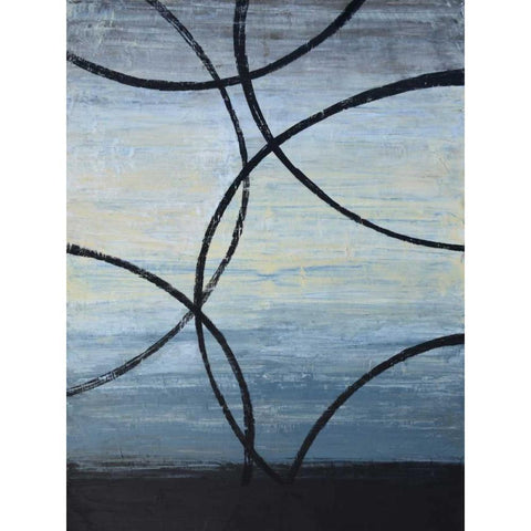 Tangled Loops I White Modern Wood Framed Art Print by Avondet, Natalie
