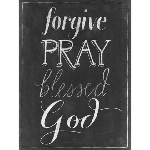 Chalkboard Faith II White Modern Wood Framed Art Print by Popp, Grace