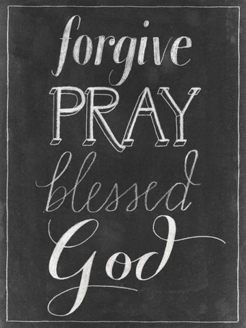 Chalkboard Faith II Black Ornate Wood Framed Art Print with Double Matting by Popp, Grace