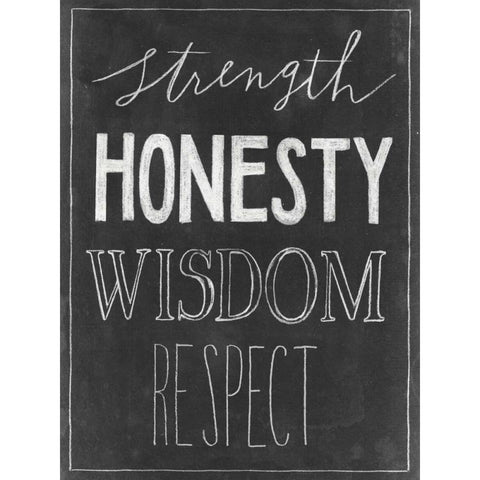 Chalkboard Faith III Black Modern Wood Framed Art Print by Popp, Grace