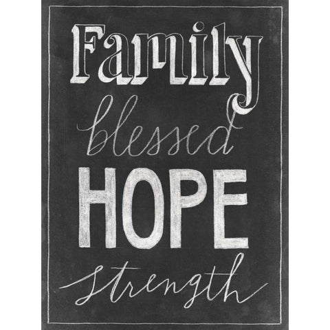 Chalkboard Faith IV Black Modern Wood Framed Art Print with Double Matting by Popp, Grace