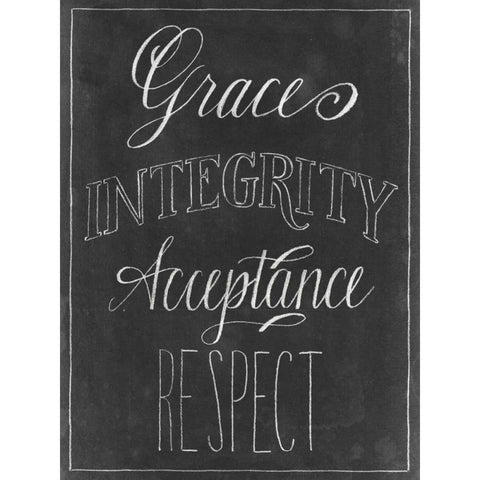 Chalkboard Faith V Black Modern Wood Framed Art Print with Double Matting by Popp, Grace