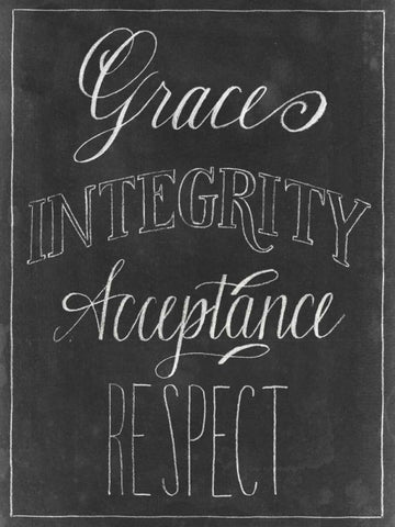 Chalkboard Faith V White Modern Wood Framed Art Print with Double Matting by Popp, Grace