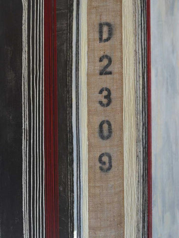 Code Words I Black Ornate Wood Framed Art Print with Double Matting by Avondet, Natalie