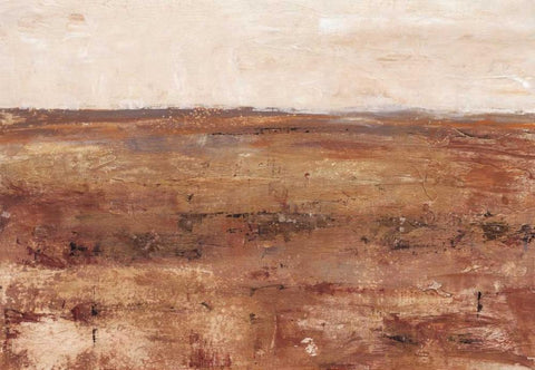 Rust Terrain I White Modern Wood Framed Art Print with Double Matting by Harper, Ethan