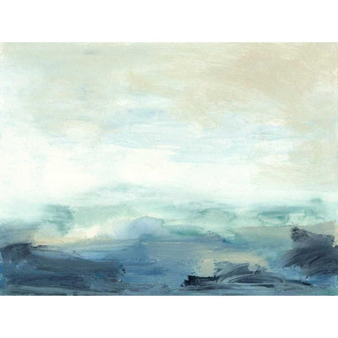 Bay Wave I Black Modern Wood Framed Art Print by Gordon, Sharon