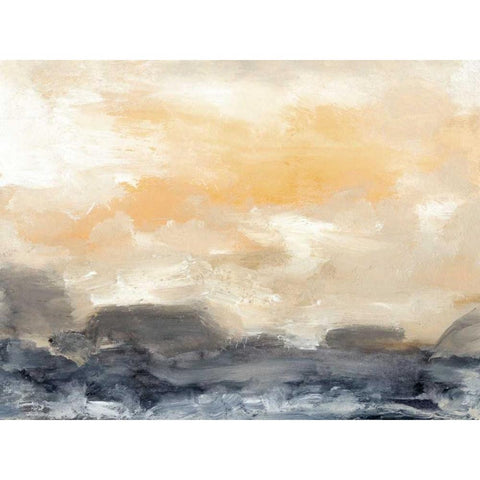 Bay Wave II Black Modern Wood Framed Art Print with Double Matting by Gordon, Sharon