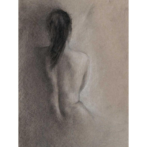 Chiaroscuro Figure Drawing II White Modern Wood Framed Art Print by Harper, Ethan