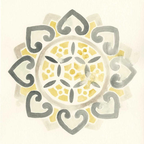 Modern Medallions IV White Modern Wood Framed Art Print by Vess, June Erica