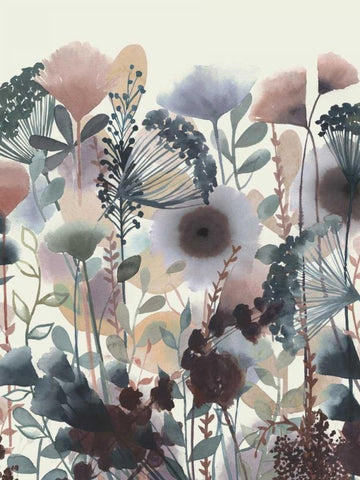 Twilight Blossoms II Black Ornate Wood Framed Art Print with Double Matting by Popp, Grace