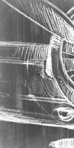 Graphic Propeller Triptych I White Modern Wood Framed Art Print with Double Matting by Harper, Ethan