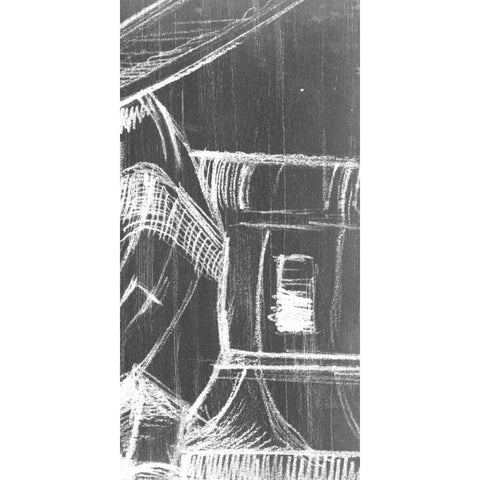 Graphic Propeller Triptych III Black Modern Wood Framed Art Print with Double Matting by Harper, Ethan