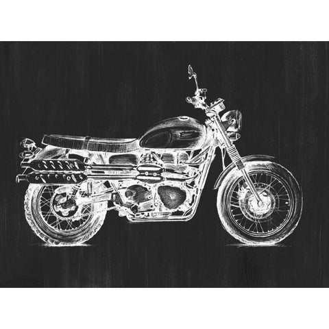 Motorcycle Graphic II Gold Ornate Wood Framed Art Print with Double Matting by Meagher, Megan