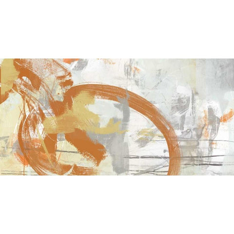 Tangerine and Grey I White Modern Wood Framed Art Print by Vess, June Erica