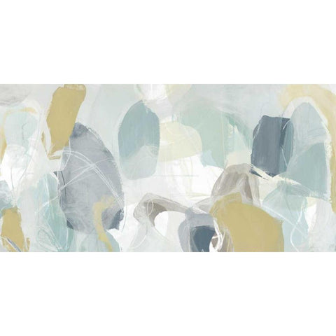 Mint Illusion II Black Modern Wood Framed Art Print with Double Matting by Vess, June Erica