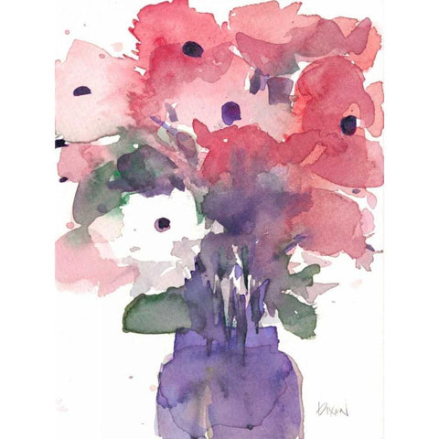 Between the Red III White Modern Wood Framed Art Print by Dixon, Samuel