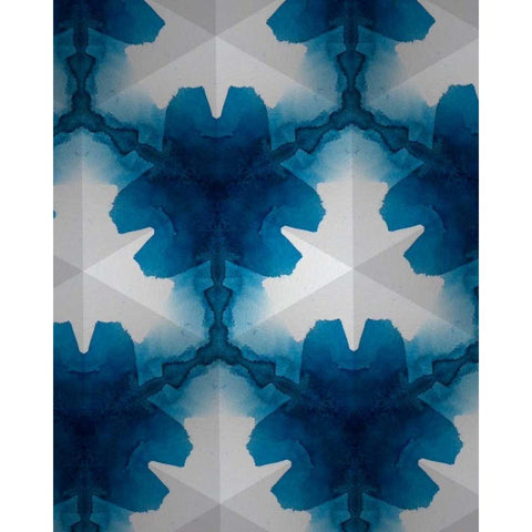 Sapphire Frost II Gold Ornate Wood Framed Art Print with Double Matting by Stramel, Renee W.